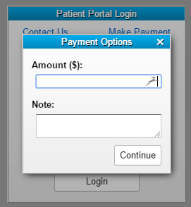 Enter payment amount and note (optional)