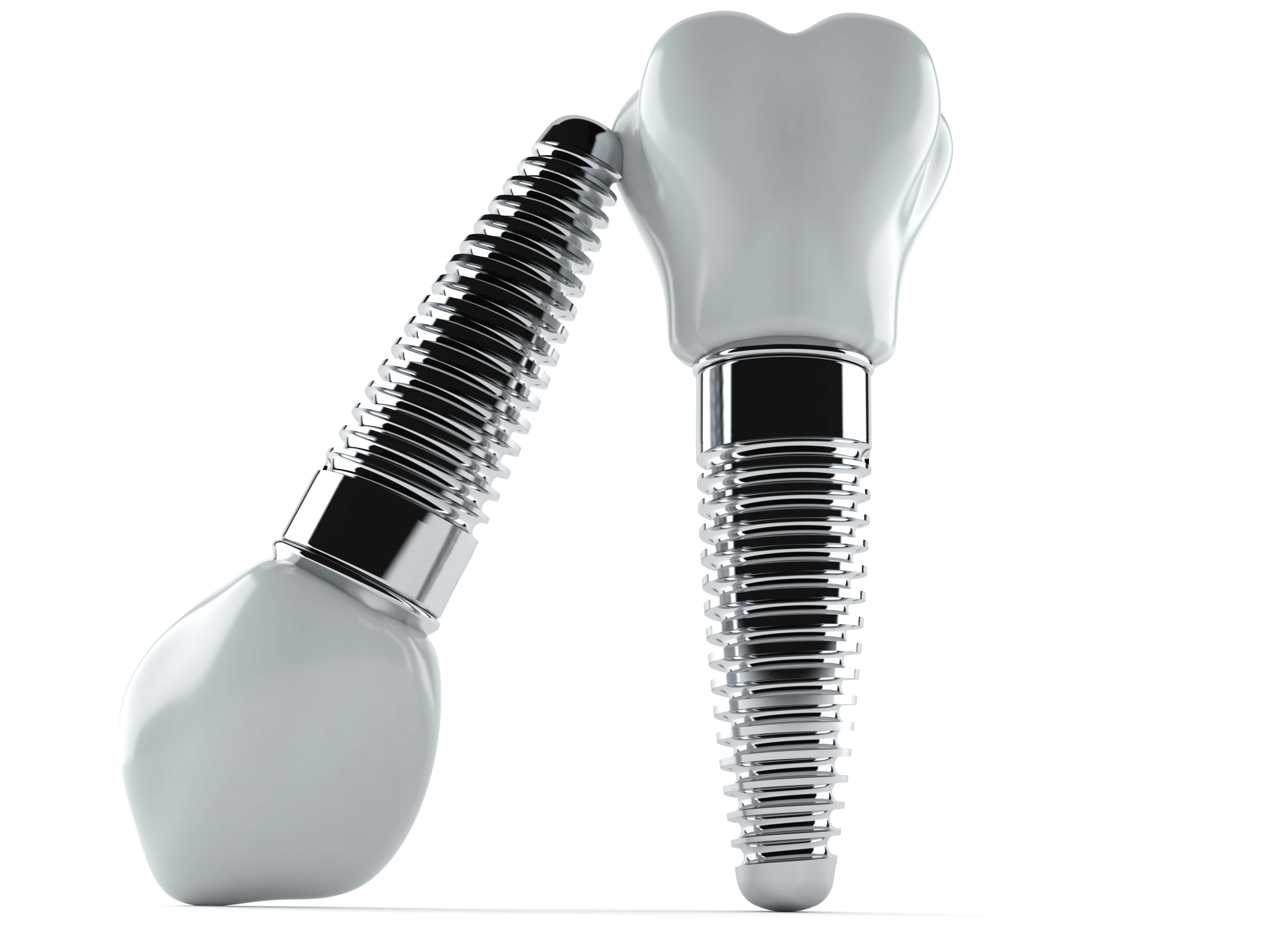 Dental implants isolated on white background