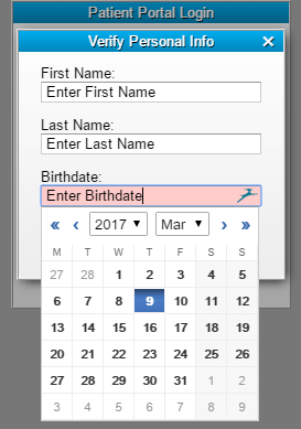 enter name and birthdate