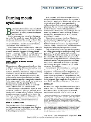 Burning Mouth Syndrome - What causes it & how is it treated? - thumbnail