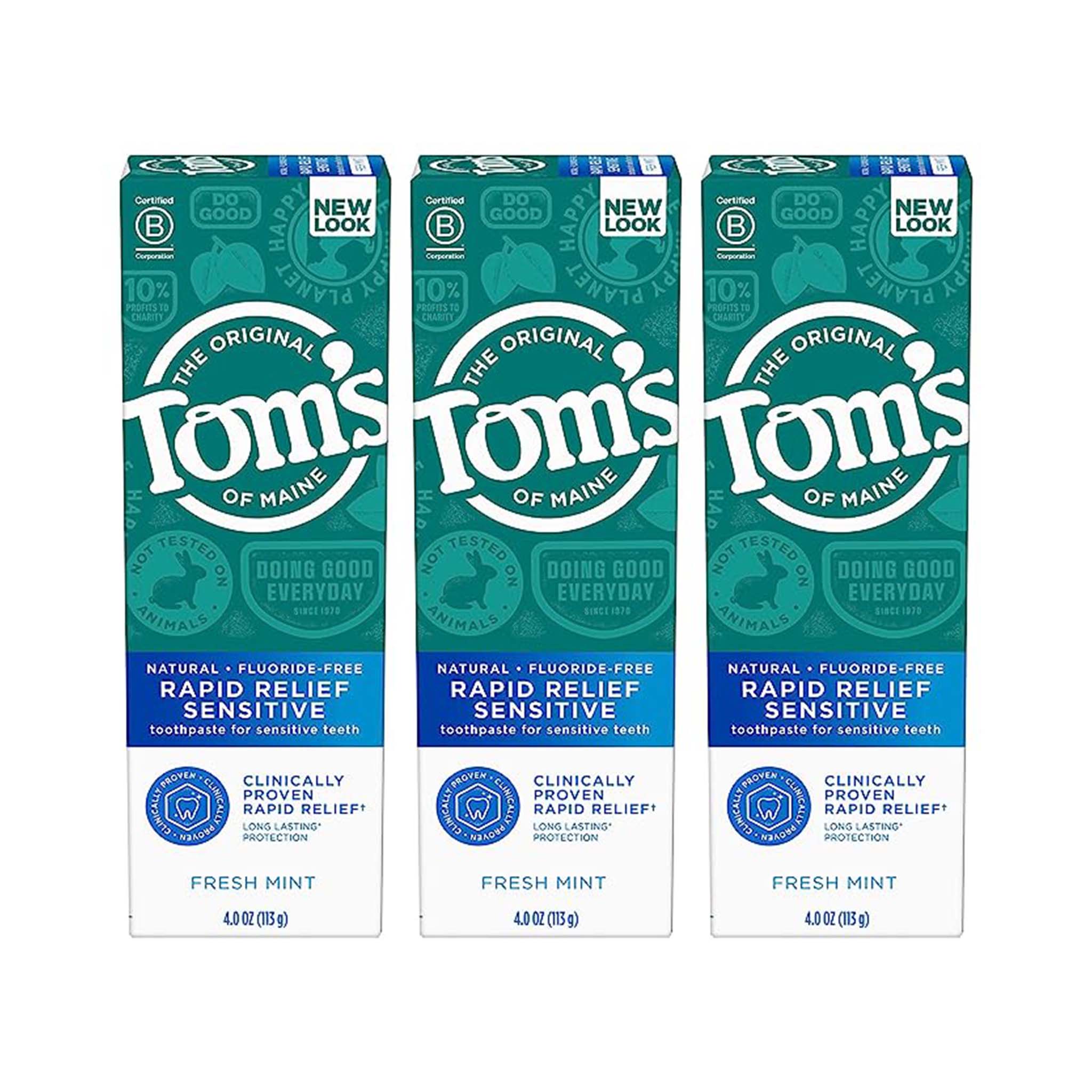🥇 Tom's of Maine Fluoride-Free Rapid Relief Sensitive Toothpaste